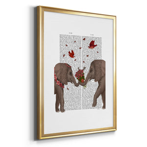 Elephant Bouquet, Portrait Premium Framed Print - Ready to Hang