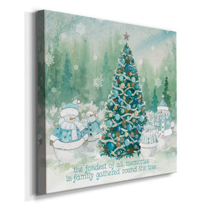 Snowman Family-Premium Gallery Wrapped Canvas - Ready to Hang