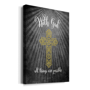 With God Gold Premium Gallery Wrapped Canvas - Ready to Hang