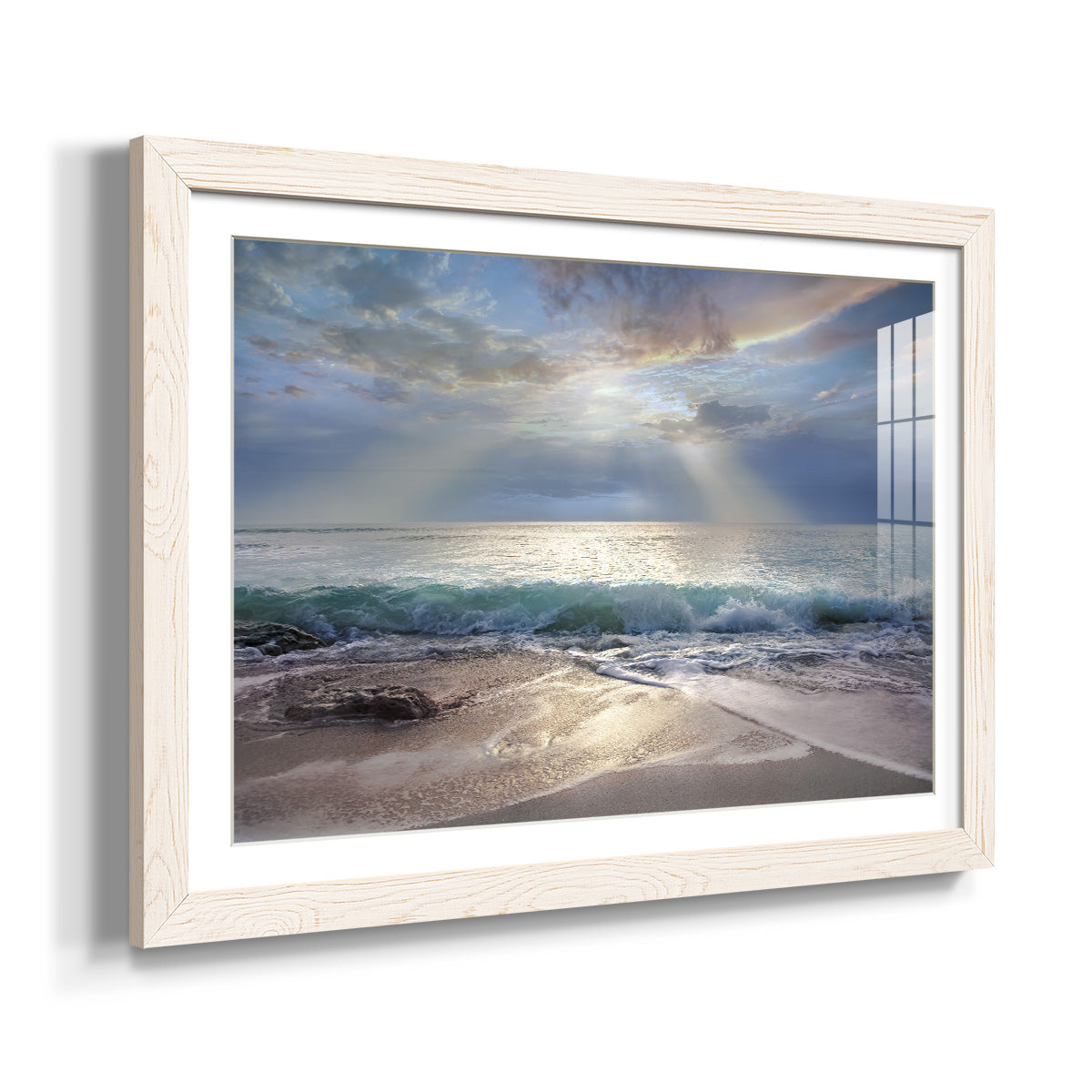 Aqua Blue Morning-Premium Framed Print - Ready to Hang