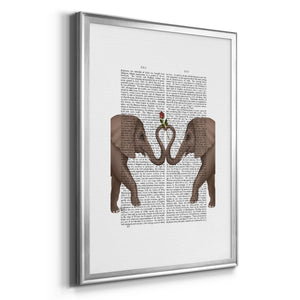 Elephants Heart and Rose Premium Framed Print - Ready to Hang