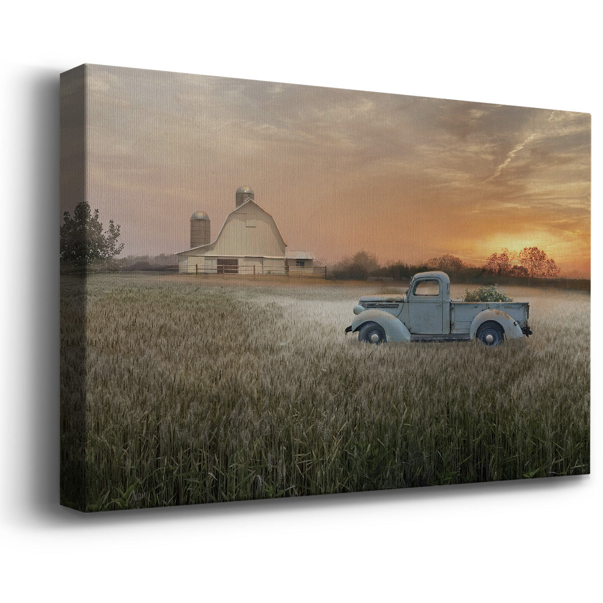 Evening Farm Premium Gallery Wrapped Canvas - Ready to Hang