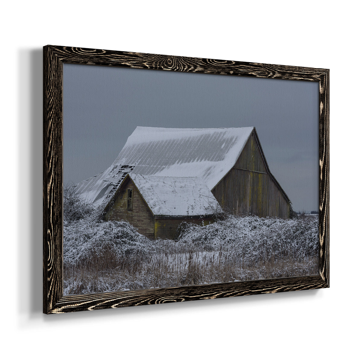 Winter Barn-Premium Framed Canvas - Ready to Hang