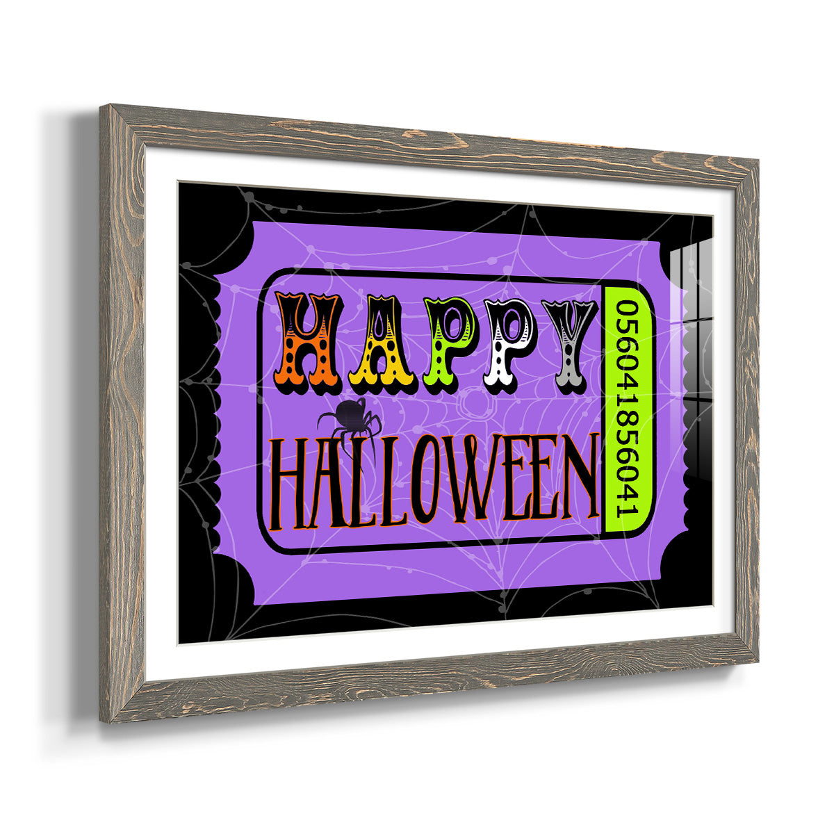 Happy Halloween Ticket-Premium Framed Print - Ready to Hang