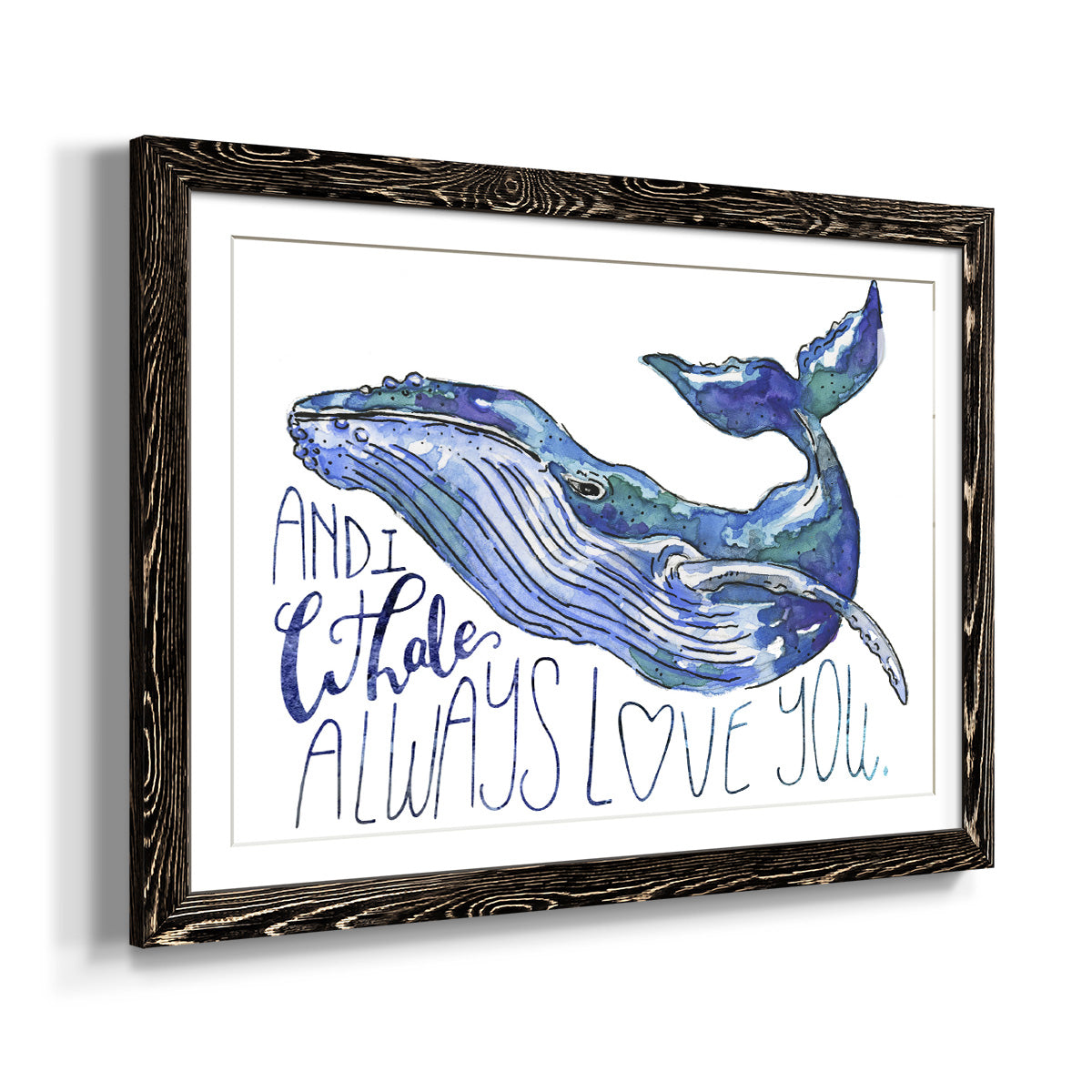 Whale Love I-Premium Framed Print - Ready to Hang