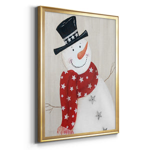 Festive Snowman I Premium Framed Print - Ready to Hang