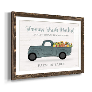 Fresh Sunflowers Truck-Premium Framed Print - Ready to Hang