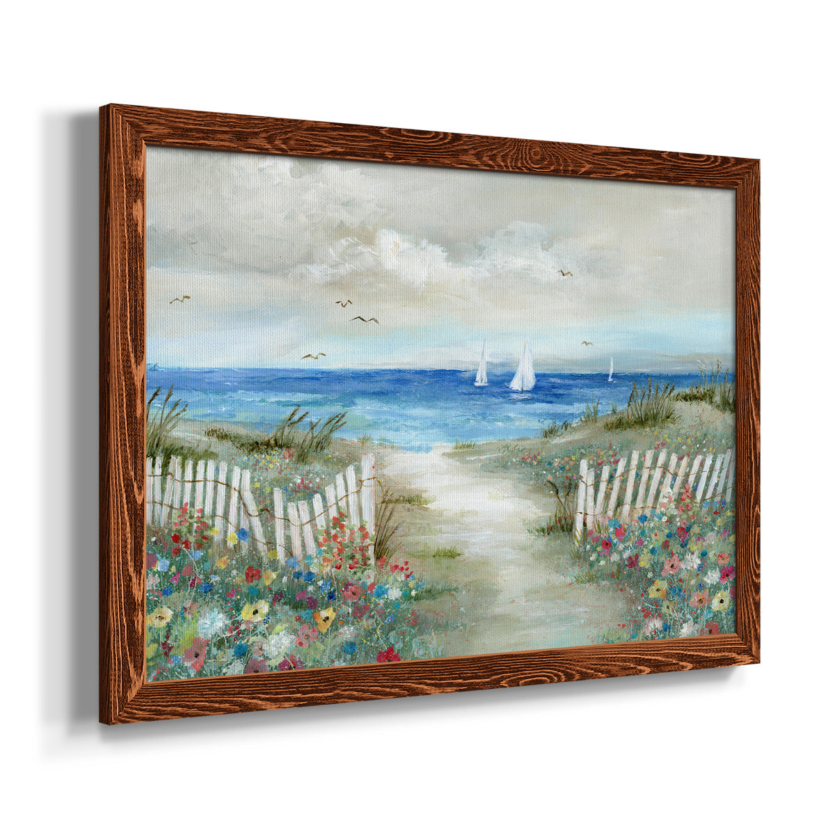 Coastal Garden-Premium Framed Canvas - Ready to Hang