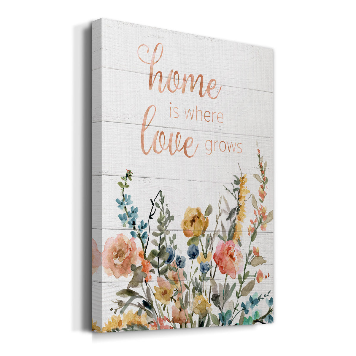 Home is Where Love Grows Premium Gallery Wrapped Canvas - Ready to Hang
