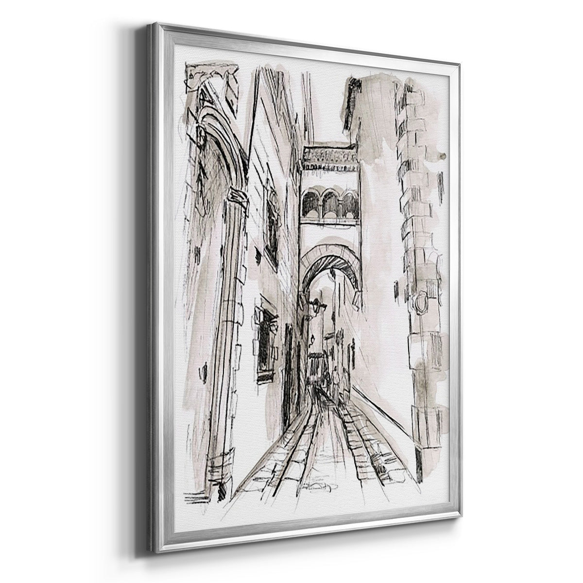 Europe Street Sketches II Premium Framed Print - Ready to Hang