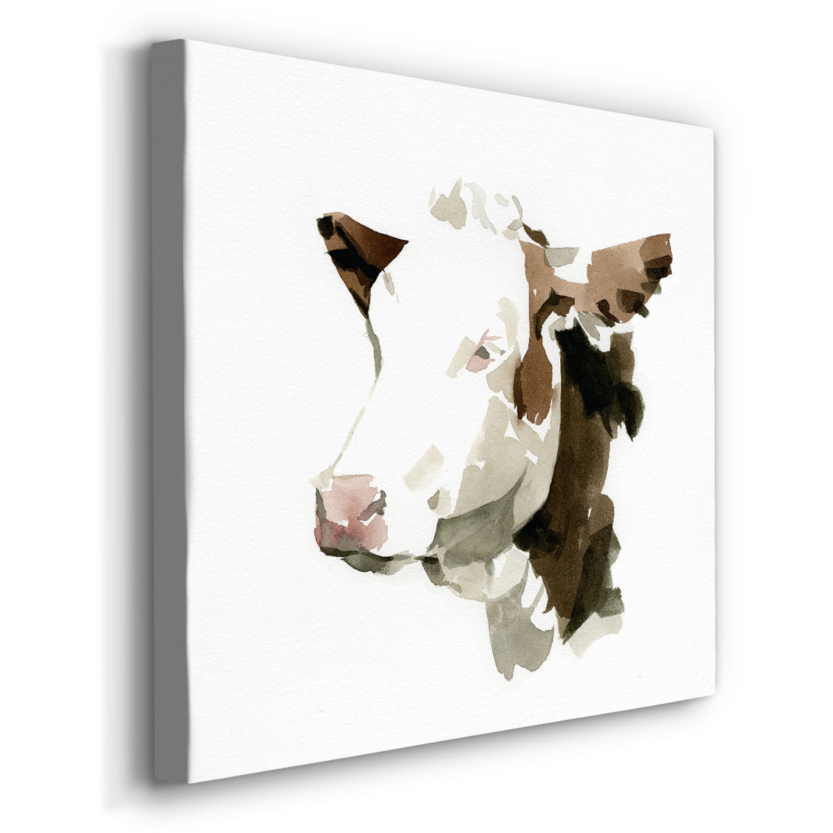 Watercolor Bovine II-Premium Gallery Wrapped Canvas - Ready to Hang