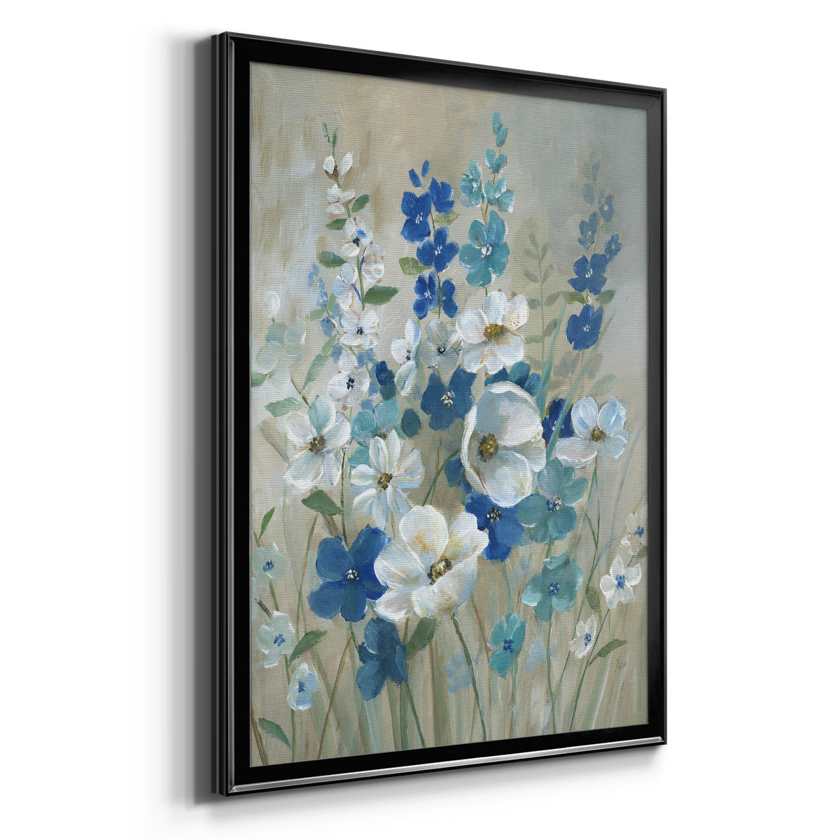 Blue Garden I Premium Framed Print - Ready to Hang