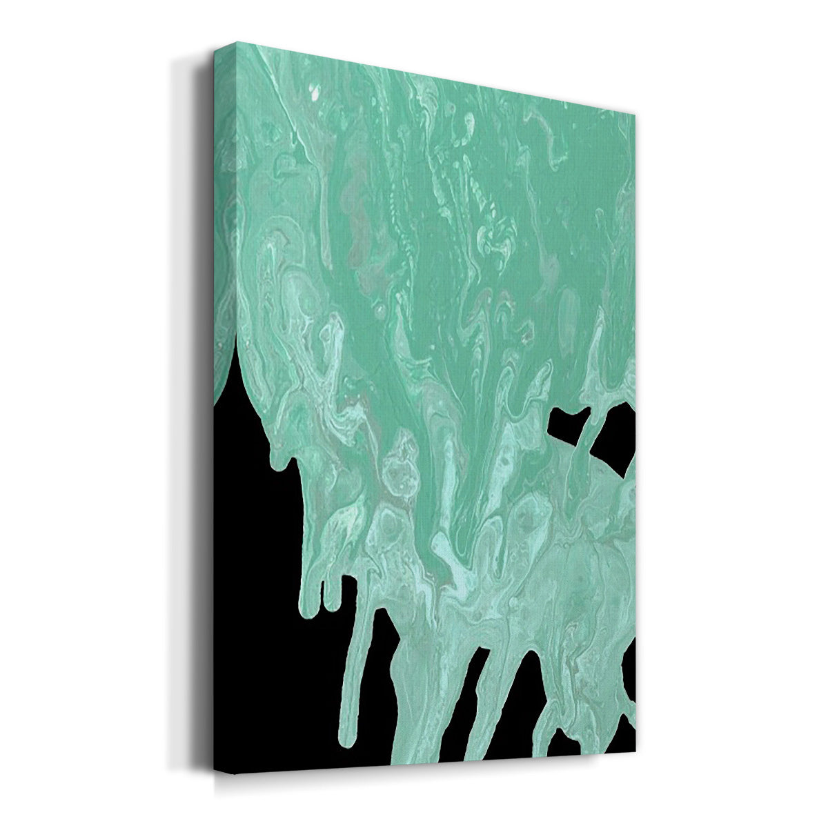 Teal Cascade I Premium Gallery Wrapped Canvas - Ready to Hang