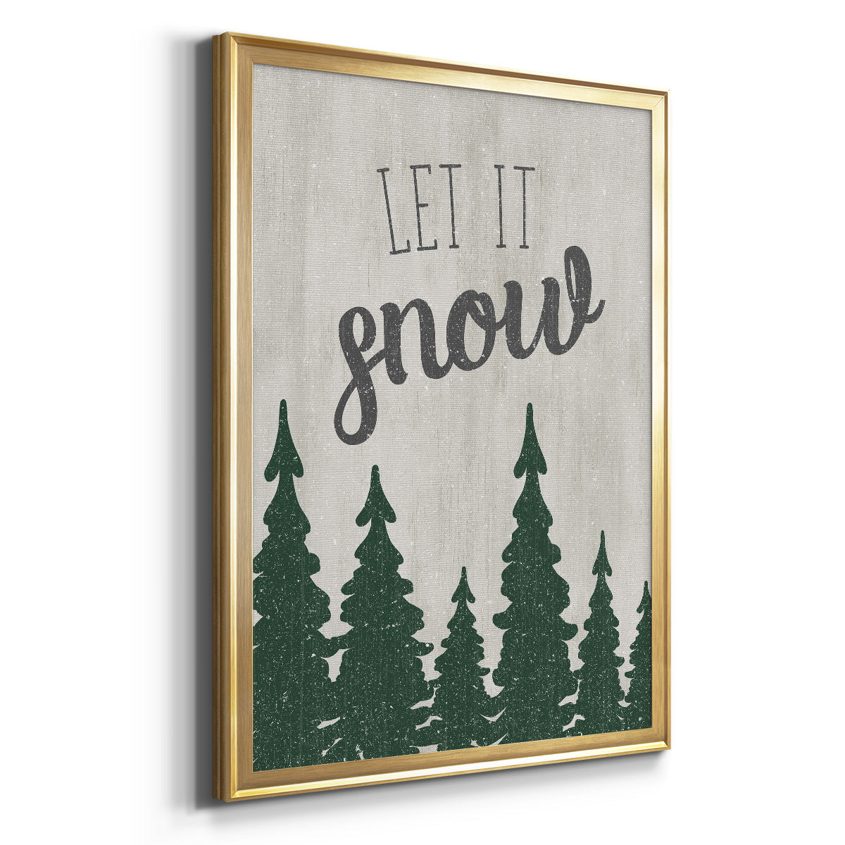 Let It Snow Forest Premium Framed Print - Ready to Hang