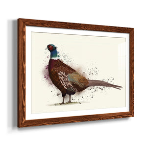 Pheasant Splash 1-Premium Framed Print - Ready to Hang