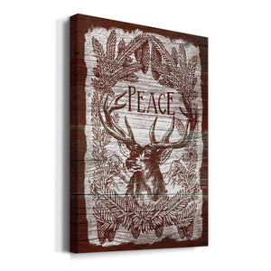Red Wood Peace Premium Gallery Wrapped Canvas - Ready to Hang