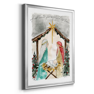 Unto Us A Child is Born Premium Framed Print - Ready to Hang