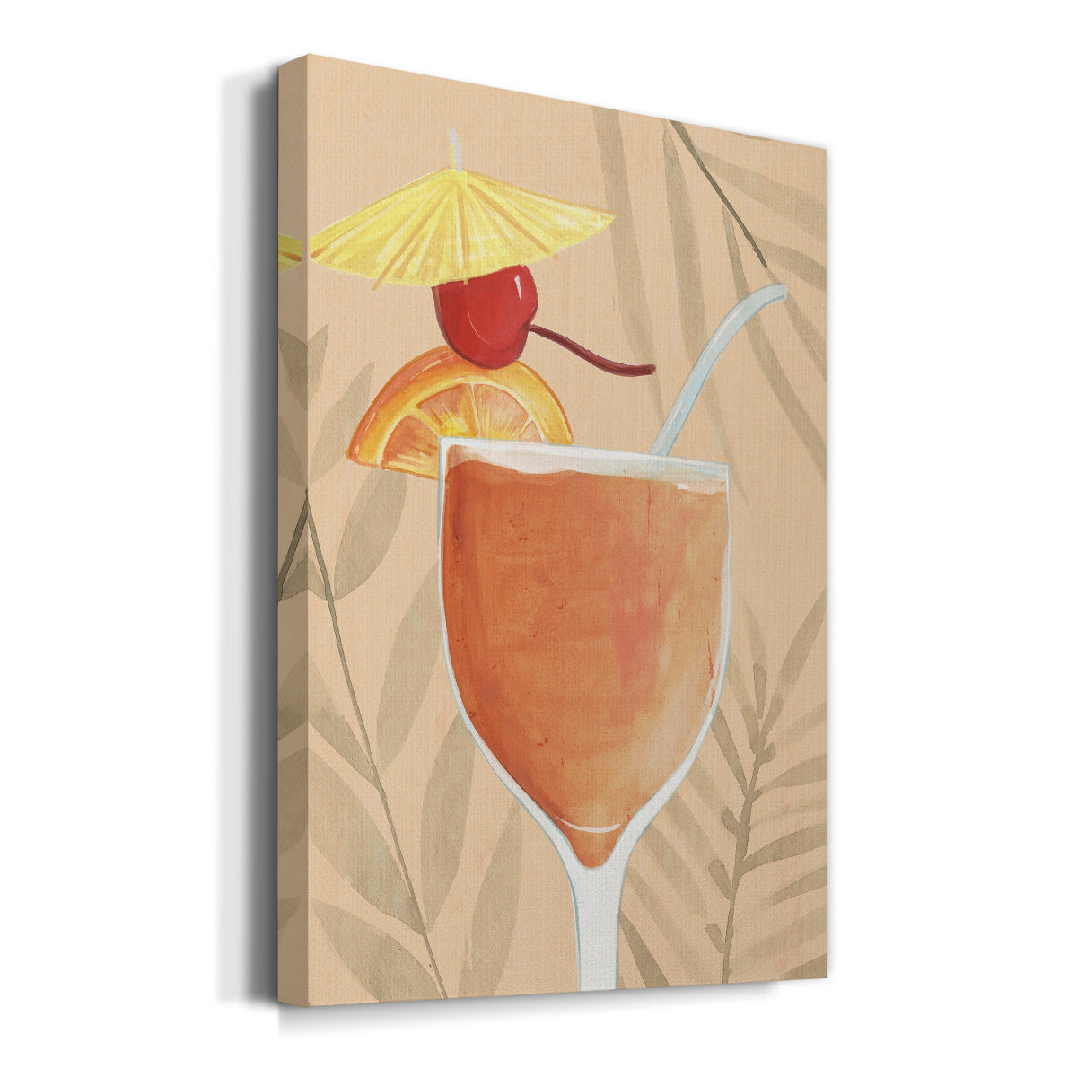 Tropical Cocktail I Premium Gallery Wrapped Canvas - Ready to Hang