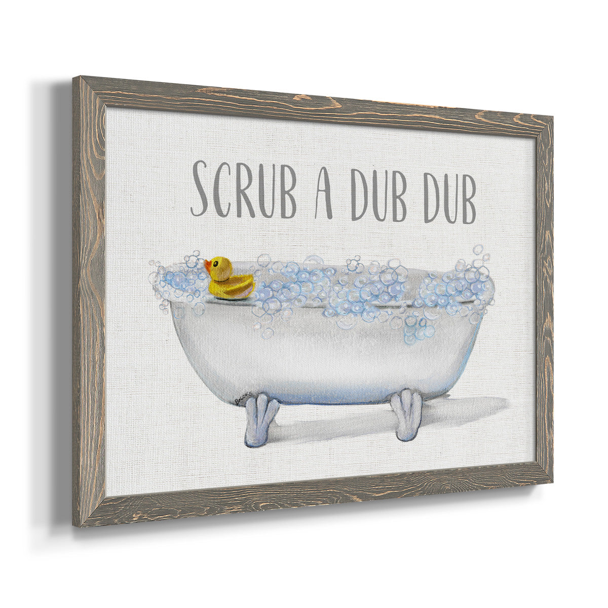 Scrub A Dub-Premium Framed Canvas - Ready to Hang