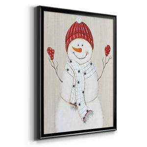 Festive Snowman III Premium Framed Print - Ready to Hang