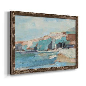 Turquoise Cliff Wall II-Premium Framed Canvas - Ready to Hang