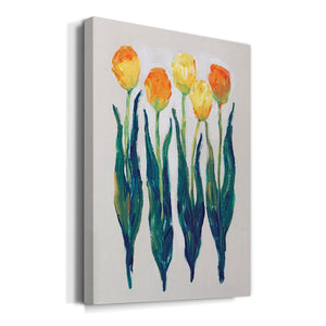 Tulips in a Row I Premium Gallery Wrapped Canvas - Ready to Hang