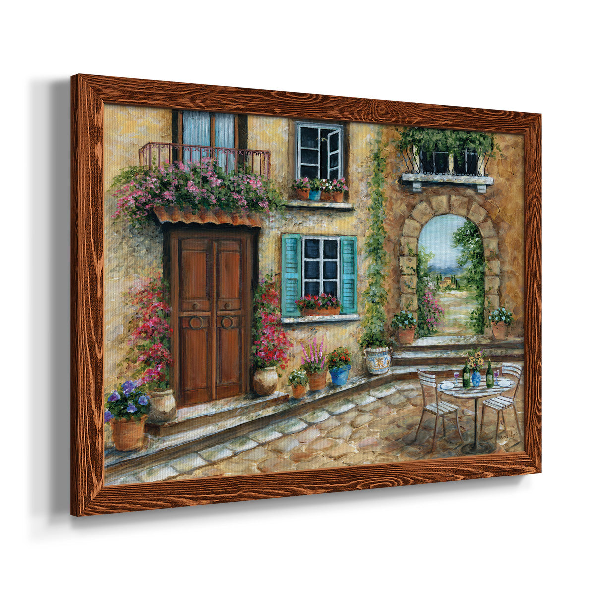 Tuscan Courtyard-Premium Framed Canvas - Ready to Hang