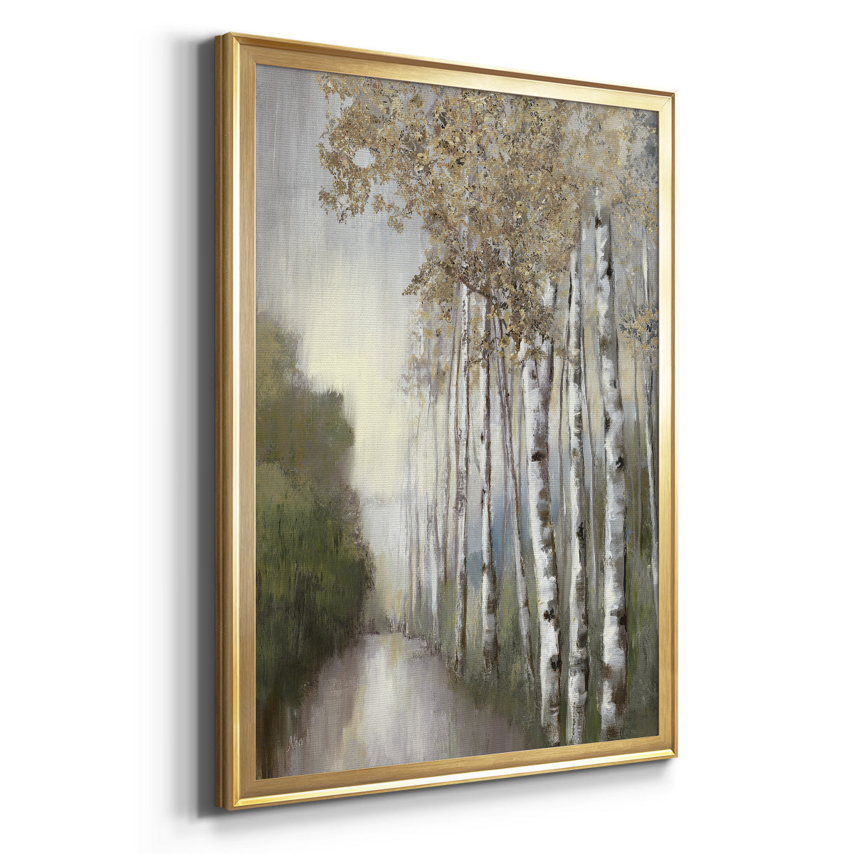 Woodland Walk Neutral Premium Framed Print - Ready to Hang