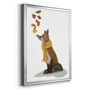 Fox Leaves on Nose Premium Framed Print - Ready to Hang