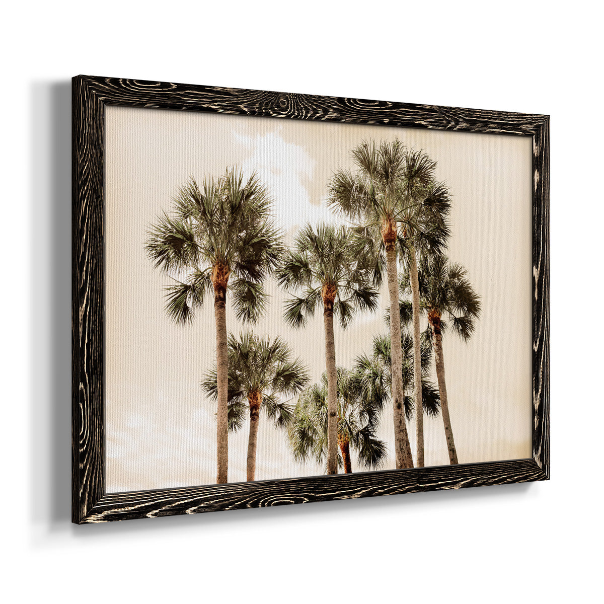 Blushing Palms-Premium Framed Canvas - Ready to Hang