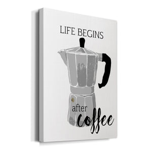 Begins After Coffee Premium Gallery Wrapped Canvas - Ready to Hang