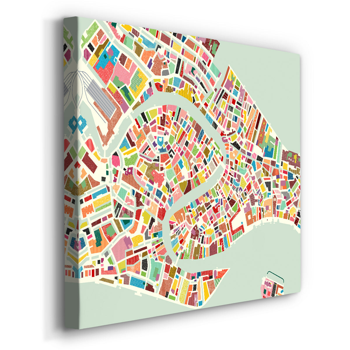 Modern Venice Map-Premium Gallery Wrapped Canvas - Ready to Hang