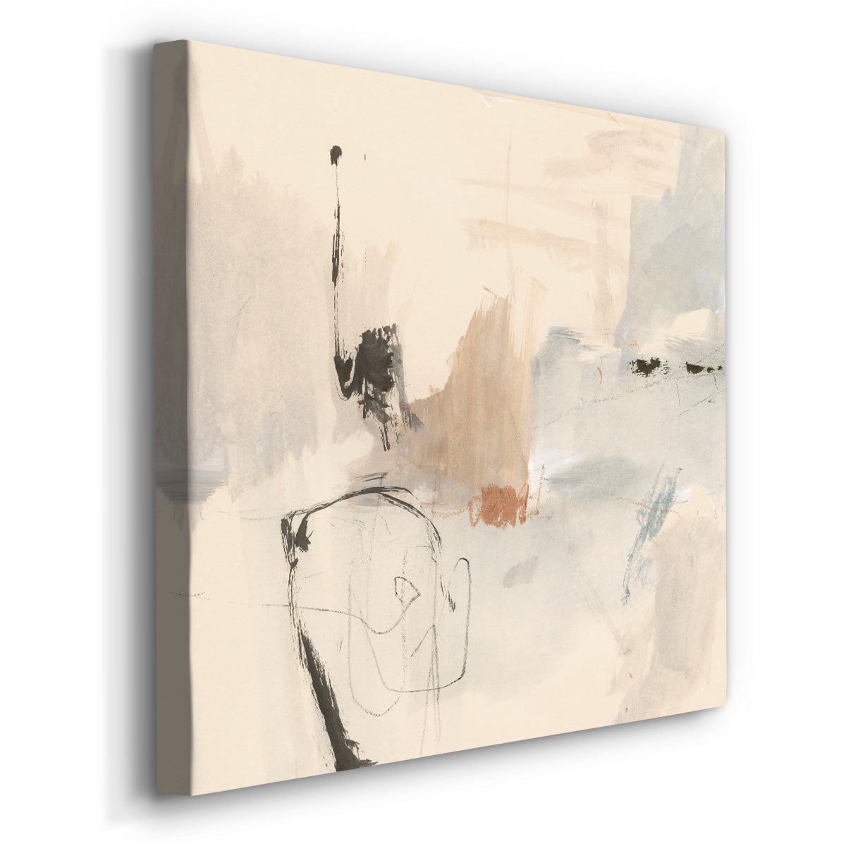 Oat and Slate II -Premium Gallery Wrapped Canvas - Ready to Hang
