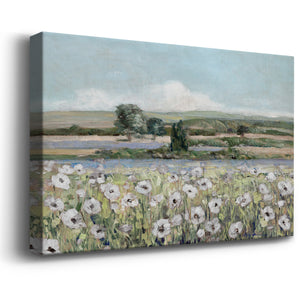 Vintage Poppy Valley Premium Gallery Wrapped Canvas - Ready to Hang