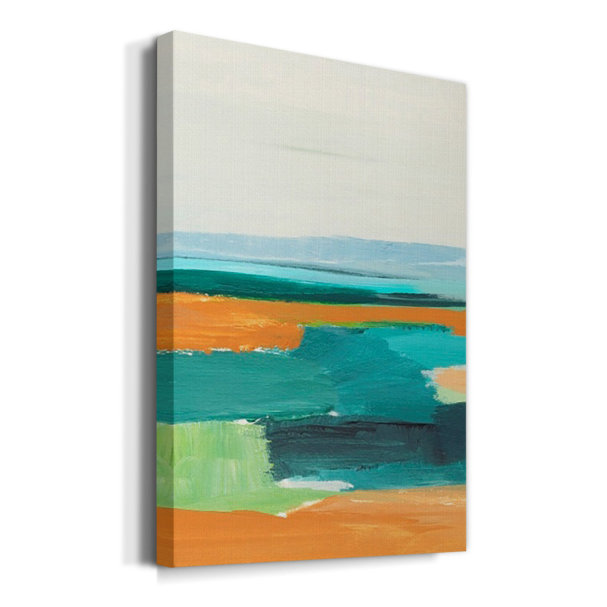 Aqua and Orange I Premium Gallery Wrapped Canvas - Ready to Hang