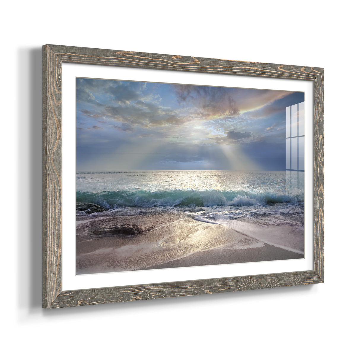 Aqua Blue Morning-Premium Framed Print - Ready to Hang