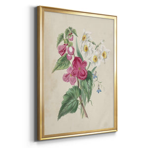 Antique Garden Bouquet IV Premium Framed Print - Ready to Hang