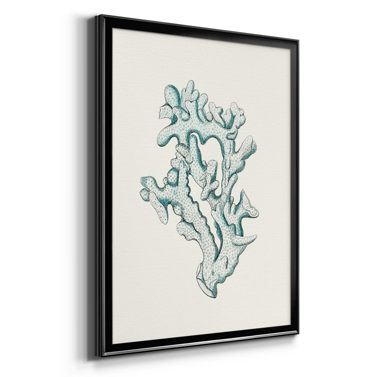 Antique Coastal Coral IV Premium Framed Print - Ready to Hang