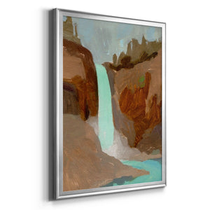 Turquoise Falls I Premium Framed Print - Ready to Hang