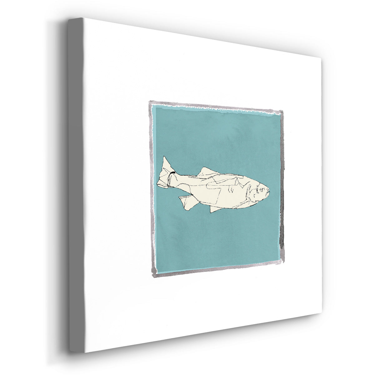 Block Print Fish VIII-Premium Gallery Wrapped Canvas - Ready to Hang