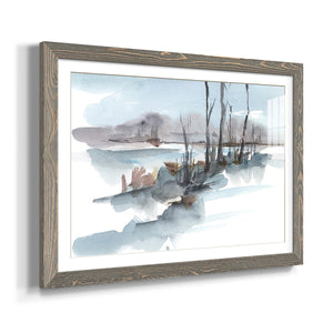 Winter Stream Watercolor I-Premium Framed Print - Ready to Hang