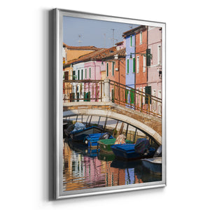 Colorful Canal Premium Framed Print - Ready to Hang