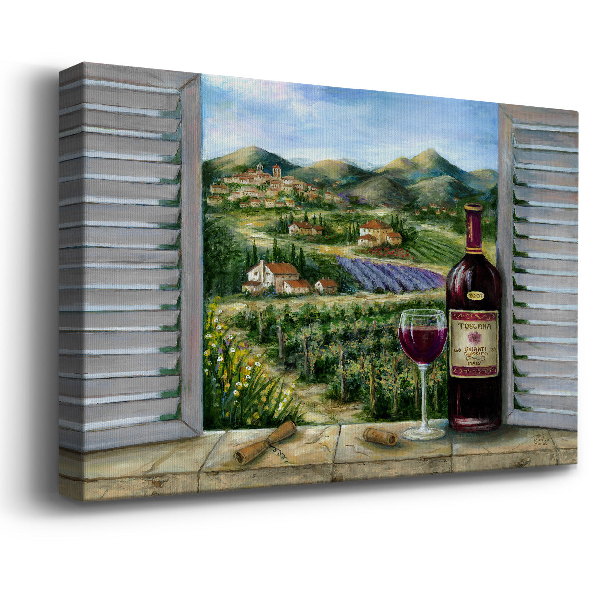 Tuscan Red and Vineyard Premium Gallery Wrapped Canvas - Ready to Hang