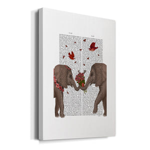 Elephant Bouquet, Portrait - Canvas Art Print