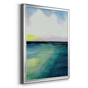 Sherbet Sunset Diptych II Premium Framed Print - Ready to Hang