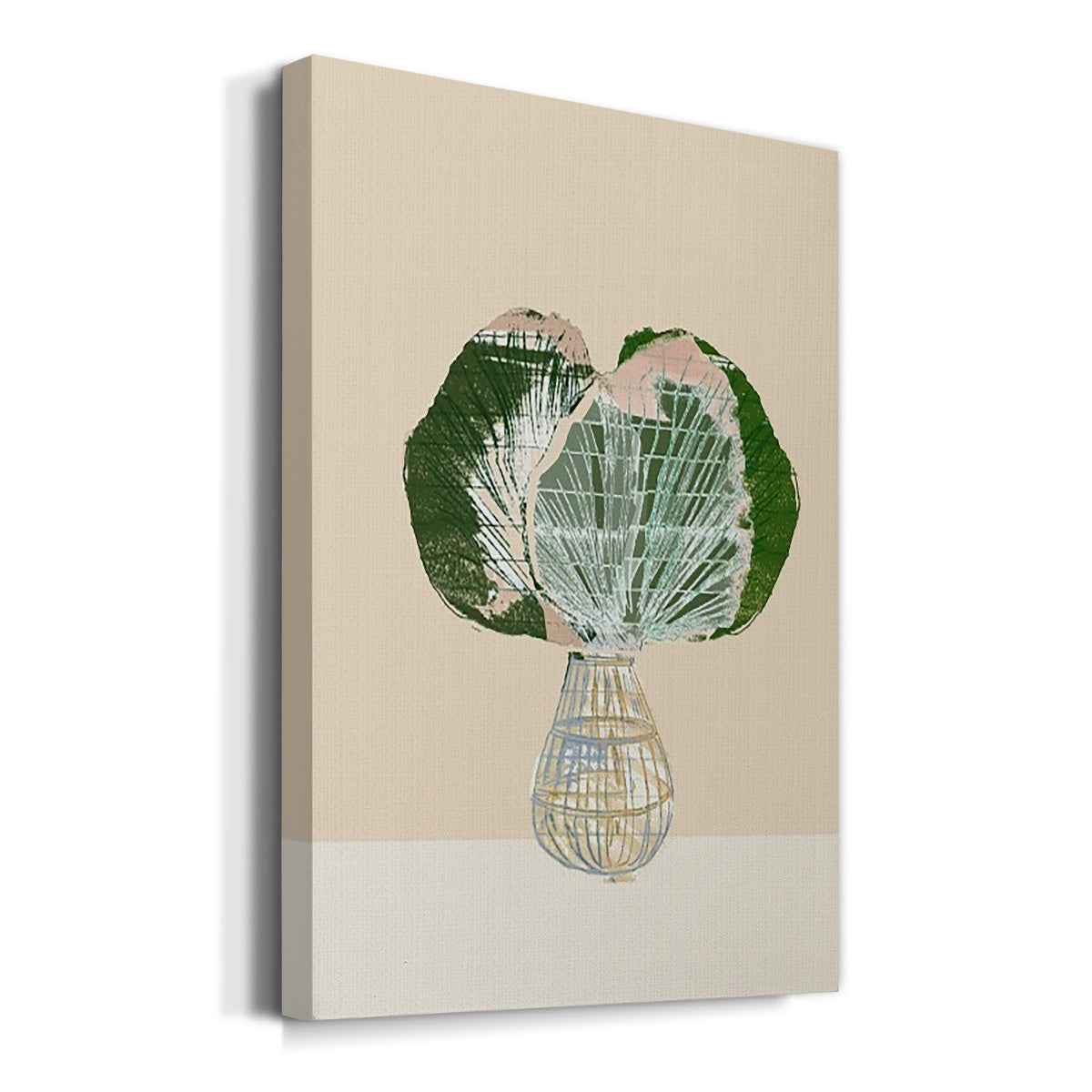 Woven Tropical Leaf I Premium Gallery Wrapped Canvas - Ready to Hang