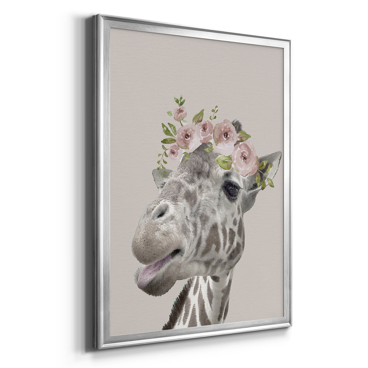 Peek A Boo Giraffe I Premium Framed Print - Ready to Hang