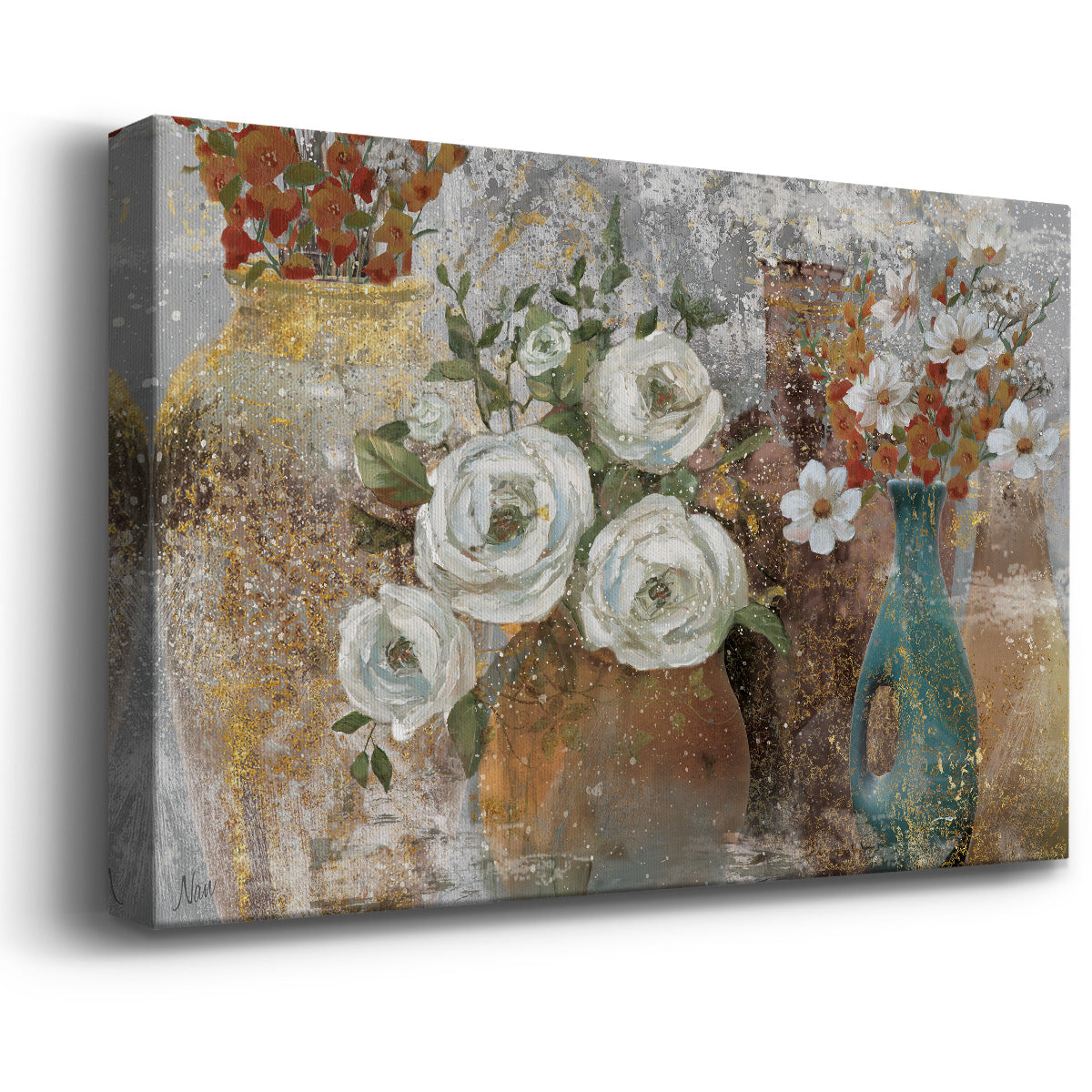 Vessels and Blooms Spice Premium Gallery Wrapped Canvas - Ready to Hang