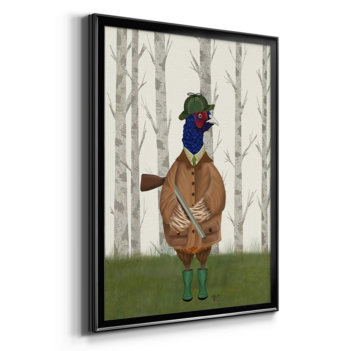 Pheasant Shooting Party 3 Premium Framed Print - Ready to Hang