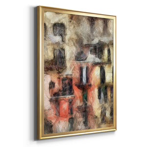 Stacked Houses I Premium Framed Print - Ready to Hang